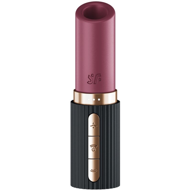 SATISFYER - DEEP KISS ESTIMULADOR CLÍTORIS POR ONDAS GRANATE / NEGRO