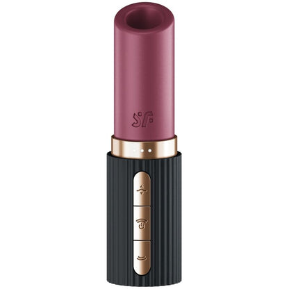 SATISFYER - DEEP KISS ESTIMULADOR CLÍTORIS POR ONDAS GRANATE / NEGRO