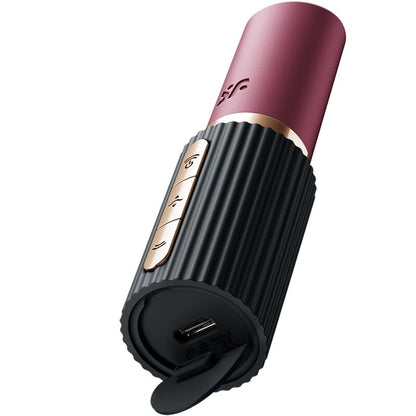 SATISFYER - DEEP KISS ESTIMULADOR CLÍTORIS POR ONDAS GRANATE / NEGRO