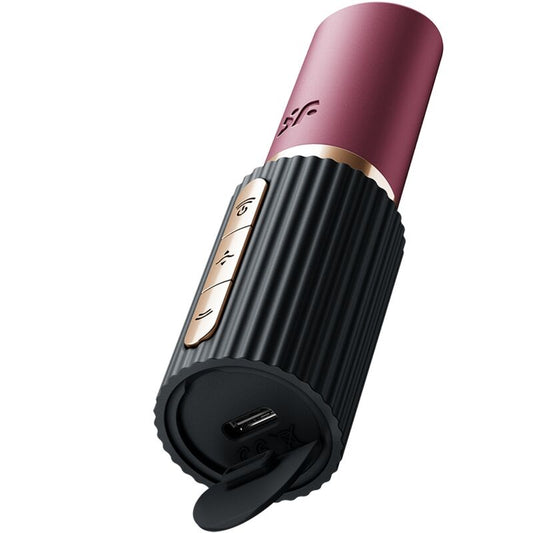 SATISFYER - DEEP KISS ESTIMULADOR CLÍTORIS POR ONDAS GRANATE / NEGRO