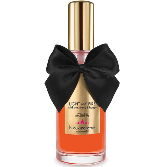 BIJOUX INDISCRETS - ACEITE MASAJE EFECTO CALOR AROMA FRESA