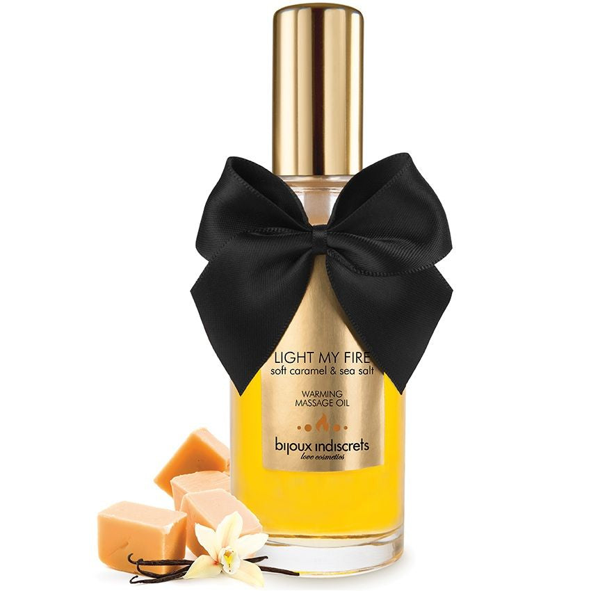 BIJOUX INDISCRETS - ACEITE MASAJE EFECTO CALOR AROMA CARAMELO