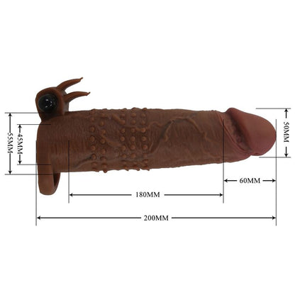 PRETTY LOVE - QUILLON FUNDA PARA PENE VIBRADORA 20 CM Ø 4 CM COLOR MARRÓN