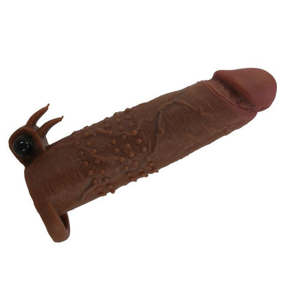 PRETTY LOVE - QUILLON FUNDA PARA PENE VIBRADORA 20 CM Ø 4 CM COLOR MARRÓN