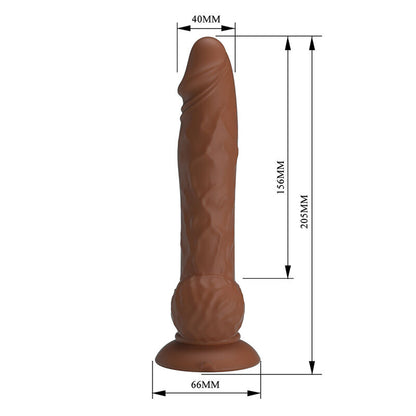 PRETTY LOVE - EREN DILDO VIBRADOR CON EMPUJE 20,5 CM Ø 4,5 CM MARRÓN