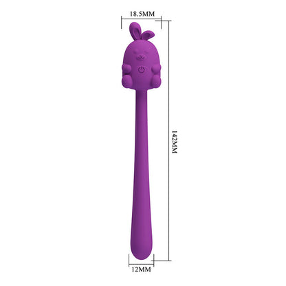 PRETTY LOVE - VIBRADOR FLEXIBLE CUTE BUNNY FLIRTING STICK RECARGABLE USB MORADO