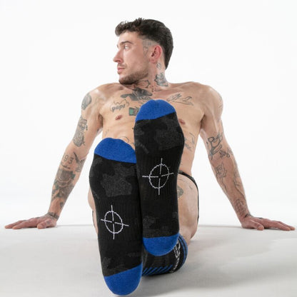 LOCKER GEAR - FULL MILITARY KNEE HIGH SOCKS TALLA ÚNICA AZUL