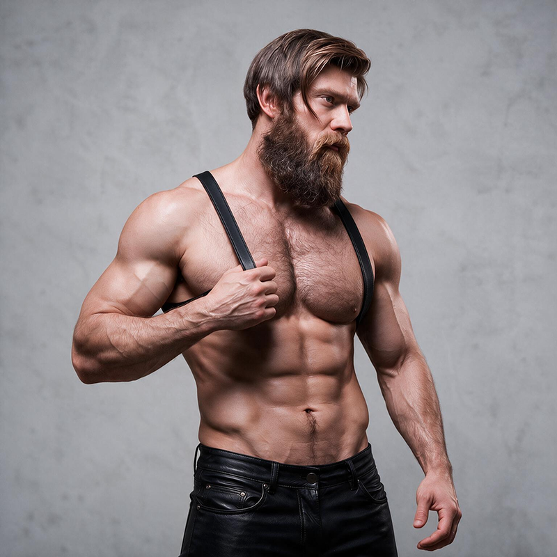 FETISH SUBMISSIVE ATTITUDE - ARNÉS ECOPIEL ESPALDA HOMBRE