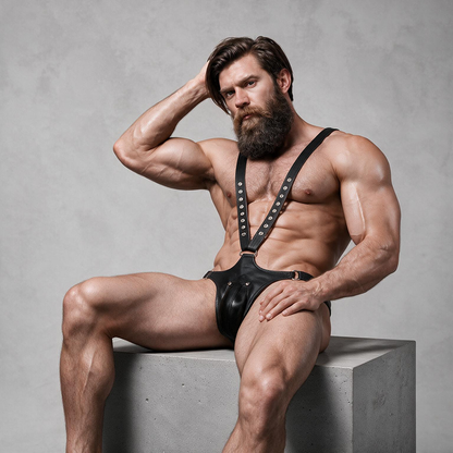 FETISH SUBMISSIVE ATTITUDE - ARNÉS ECOPIEL FORMA DE V HOMBRE