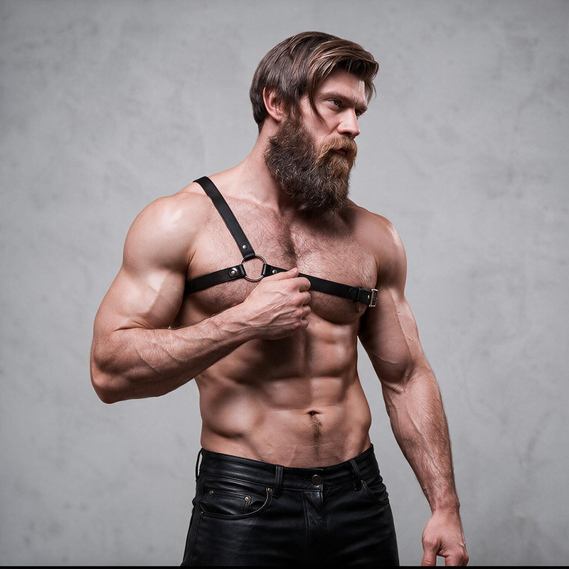 FETISH SUBMISSIVE - ATTITUDE ARNÉS ECOPIEL HOMBRO CRUZADO HOMBRE