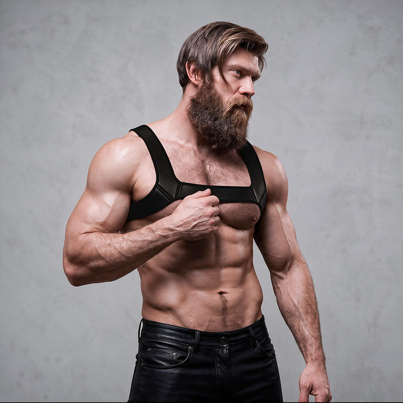 FETISH SUBMISSIVE ATTITUDE - ARNÉS NEOPRENO PECHO HOMBRE TALLA L