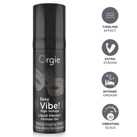 ORGIE - SEXY VIBE! HIGH VOLTAGE GEL ÍNTIMO EFECTO VIBRANTE EXTRA FUERTE 15 ML