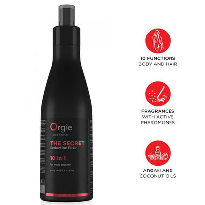 ORGIE - THE SECRET SEDUCTION ELIXIR 10 EN 1 LOCIÓN PARA CUERPO Y CABELLO 200 ML