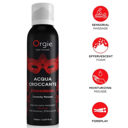 ORGIE - ACQUA CROCCANTE ESPUMA CRUJIENTE FRESA PARA MASAJE 150 ML