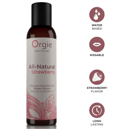 ORGIE - FRESA TOTALMENTE NATURAL GEL ÍNTIMO BASE AGUA BESABLE 150 ML