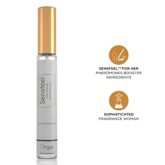 ORGIE - SENSFEEL EAU DE TOILETTE CON POTENCIADOR DE FEROMONAS TAMAÑO VIAJE PARA MUJER 10 ML