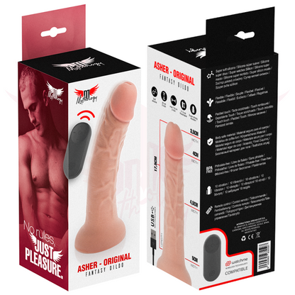 MYTHOLOGY - ASHER ORIGINAL DILDO M - VIBRADOR + MANDO WATCHME WIRELESS TECHNOLOGY