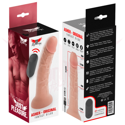 MYTHOLOGY - ASHER ORIGINAL DILDO S - VIBRADOR + MANDO WATCHME WIRELESS TECHNOLOGY