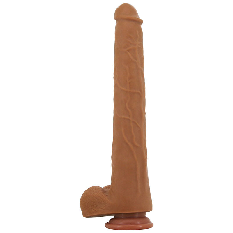 PRETTY LOVE - VIGGO DILDO REALISTA TACTO SUAVE CON PIEL DESLIZANTE 36,5 CM MARRÓN