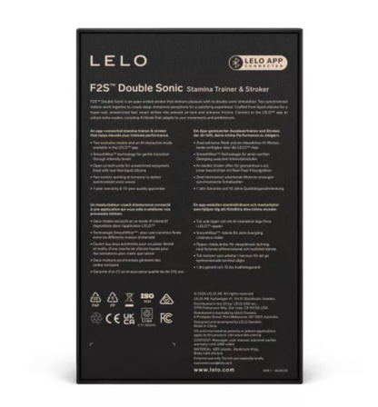 LELO - F2S DOUBLE SONIC MASTURBADOR MASCULINO CON DOBLE ESTIMULACIÓN SÓNICA ROJO