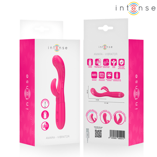 INTENSE - AMARA VIBRADOR CON LENGUA ESTIMULADORA 10 VIBRACIONES ROSA
