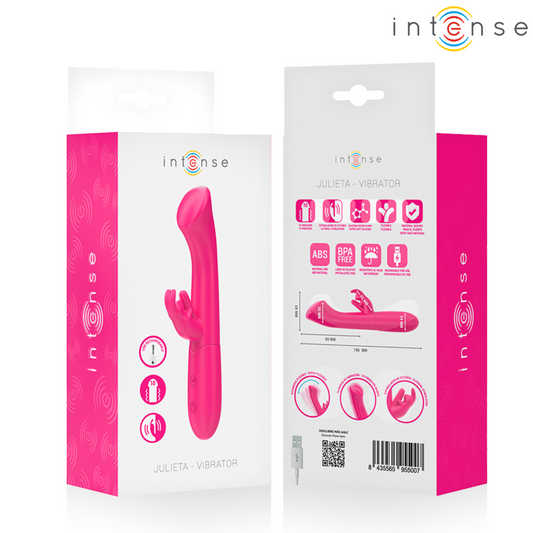 INTENSE - JULIETA VIBRADOR RABBIT 18,6 CM 10 VIBRACIONES ROSA