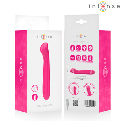 INTENSE - PATY VIBRADOR 19 CM FLEXIBLE 10 VIBRACIONES MODELO 2 ROSA
