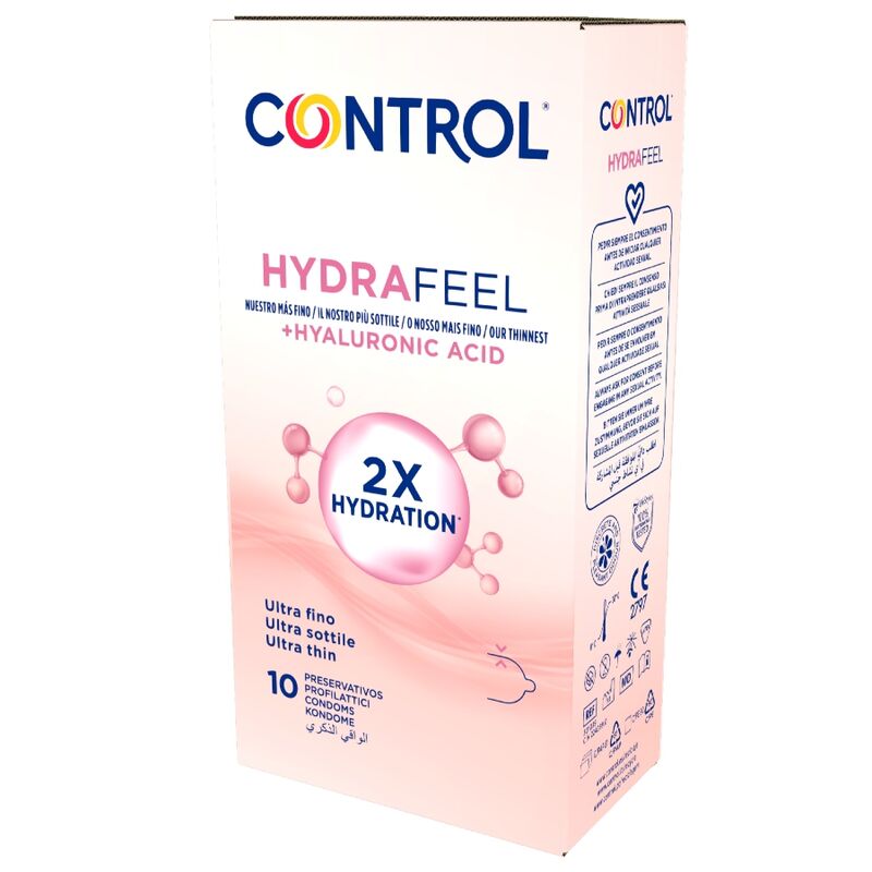 CONTROL - HYDRAFEEL PRESERVATIVOS ULTRAFINOS CON ÁCIDO HIALURÓNICO 10 UDS