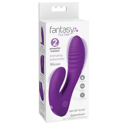 FANTASY FOR HER - SECRET LOVER VIBRADOR DOBLE PUNTO G Y CLÍTORIS RECARGABLE MORADO