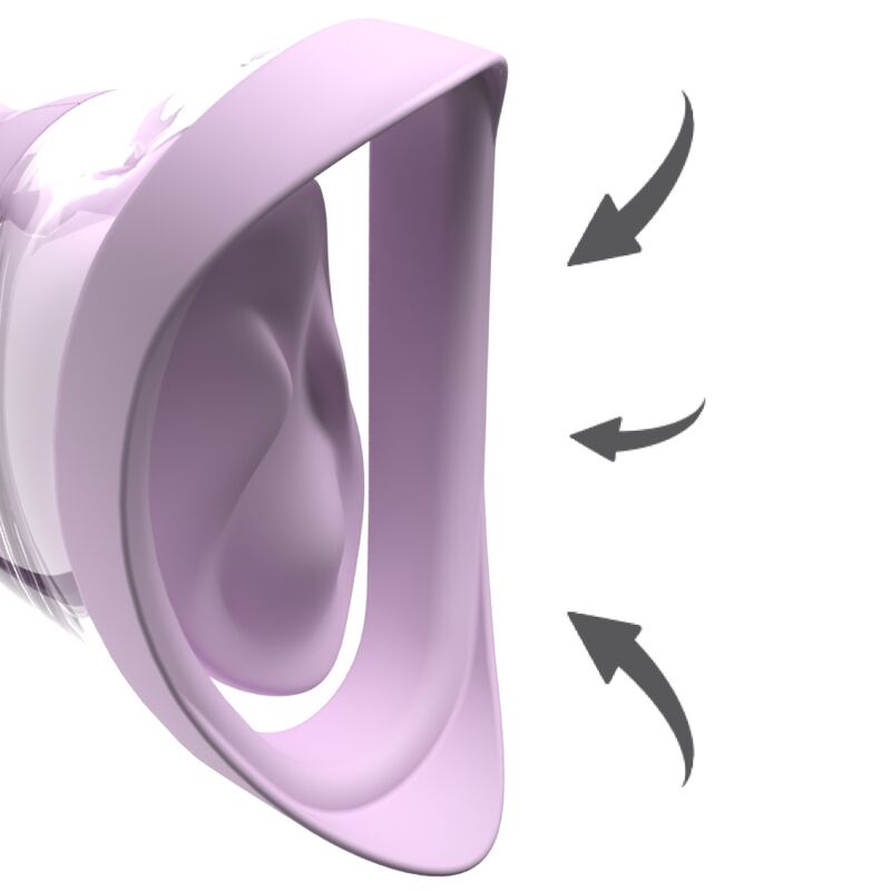 FANTASY FOR HER - VELOURA TOUCH PLEASURE PUMP BOMBA ÍNTIMA CON SUCCIÓN Y VIBRACIÓN MORADA