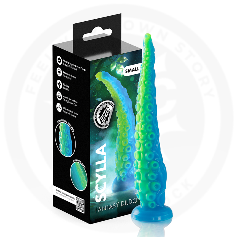 EPIC - SCYLLA DILDO TENTÁCULO FINO FLUORESCENTE TAMAÑO PEQUEÑO