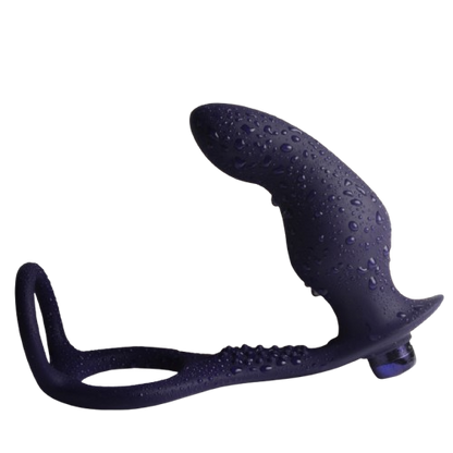 ROCKS-OFF - NOVA ZENTURIAN PLUG PROSTÁTICO VIBRADOR CON ANILLOS 16 MODOS AZUL OSCURO