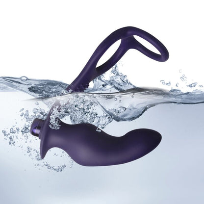ROCKS-OFF - NOVA ZENTURIAN PLUG PROSTÁTICO VIBRADOR CON ANILLOS 16 MODOS AZUL OSCURO