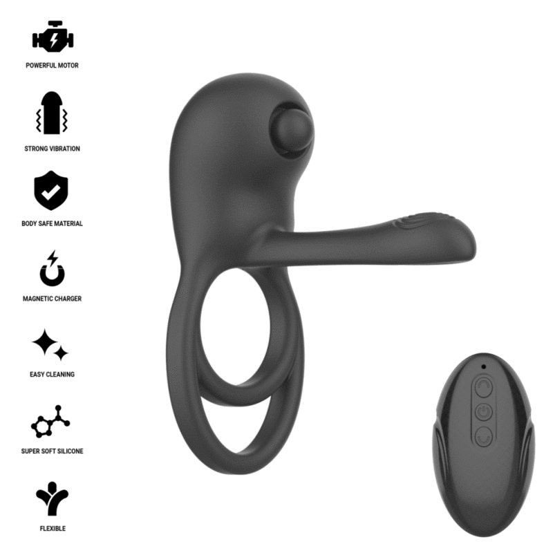 INTENSE - SPIKE ANILLO VIBRADOR PARA PENE CON CONTROL REMOTO