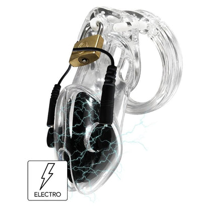 HIDDEN DESIRE - EXTREME PENIS GEAR JAULA DE CASTIDAD CON ELECTROESTIMULACIÓN Y CONTROL REMOTO TRANSPARENTE