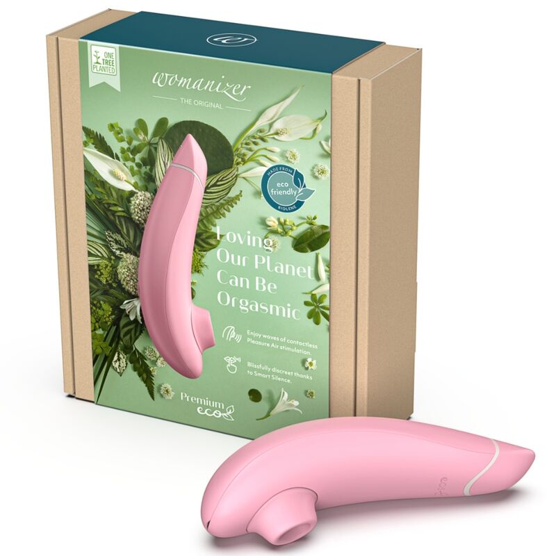 WOMANIZER - PREMIUM ECO ESTIMULADOR DE CLÍTORIS POR SUCCIÓN 12 NIVELES ROSA