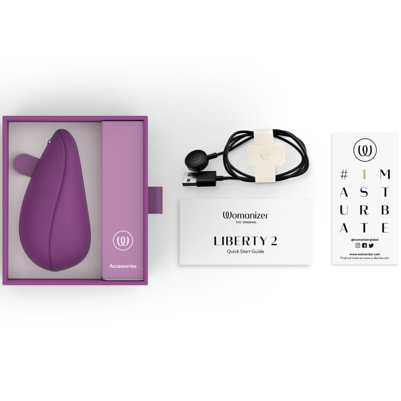 WOMANIZER - LIBERTY 2 ESTIMULADOR DE CLÍTORIS POR SUCCIÓN 8 NIVELES MORADO