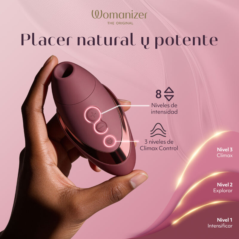 WOMANIZER - NEXT ESTIMULADOR DE CLÍTORIS POR SUCCIÓN 14 NIVELES BURDEOS
