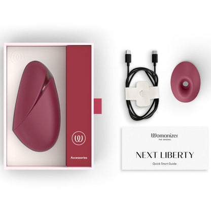 WOMANIZER - NEXT ESTIMULADOR DE CLÍTORIS POR SUCCIÓN 14 NIVELES BURDEOS
