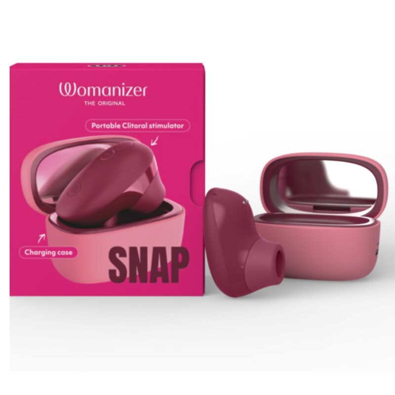 WOMANIZER - SNAP ESTIMULADOR DE CLÍTORIS POR SUCCIÓN 6 NIVELES BURDEOS
