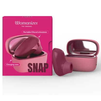 WOMANIZER - SNAP ESTIMULADOR DE CLÍTORIS POR SUCCIÓN 6 NIVELES BURDEOS