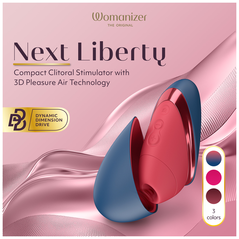 WOMANIZER - NEXT LIBERTY ESTIMULADOR DE CLÍTORIS 3D PLEASURE AIR AZUL/ROJO