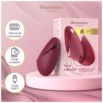 WOMANIZER - NEXT LIBERTY ESTIMULADOR DE CLÍTORIS 3D PLEASURE AIR BURDEOS