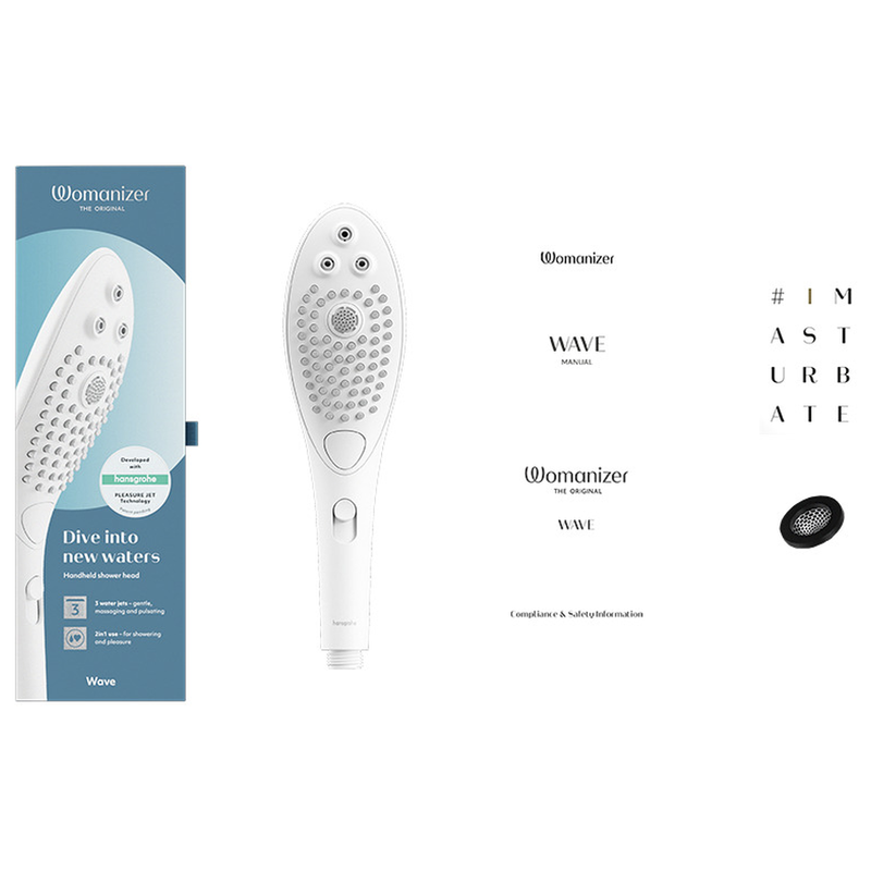WOMANIZER - WAVE CABEZAL DE DUCHA ESTIMULADOR DE CLITORÍS BLANCO