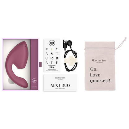 WOMANIZER - DUO NEXT ESTIMULADOR VIBRADOR DUAL CLÍTORIS & PUNTO·G ROSA