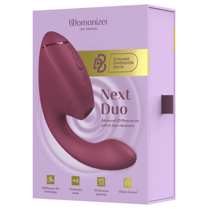 WOMANIZER - DUO NEXT ESTIMULADOR VIBRADOR DUAL CLÍTORIS & PUNTO·G ROSA