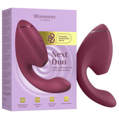 WOMANIZER - DUO NEXT ESTIMULADOR VIBRADOR DUAL CLÍTORIS & PUNTO·G ROSA