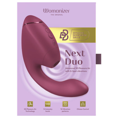 WOMANIZER - DUO NEXT ESTIMULADOR VIBRADOR DUAL CLÍTORIS & PUNTO·G ROSA