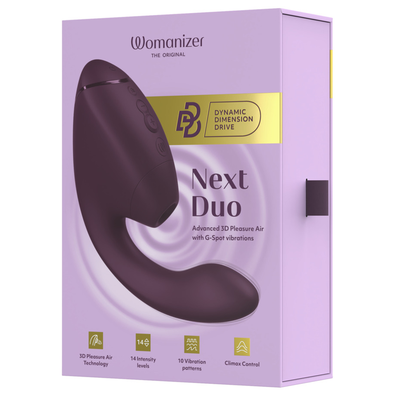 WOMANIZER - DUO NEXT ESTIMULADOR VIBRADOR DUAL CLÍTORIS & PUNTO·G MORADO