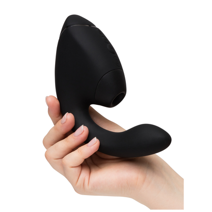 WOMANIZER - DUO NEXT ESTIMULADOR VIBRADOR DUPLO CLITÓRIS E PONTO G PRETO